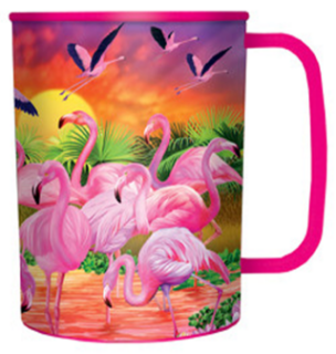 Obrázek z Hrnek 3D plast - plameňáci, 300ml (5) 
